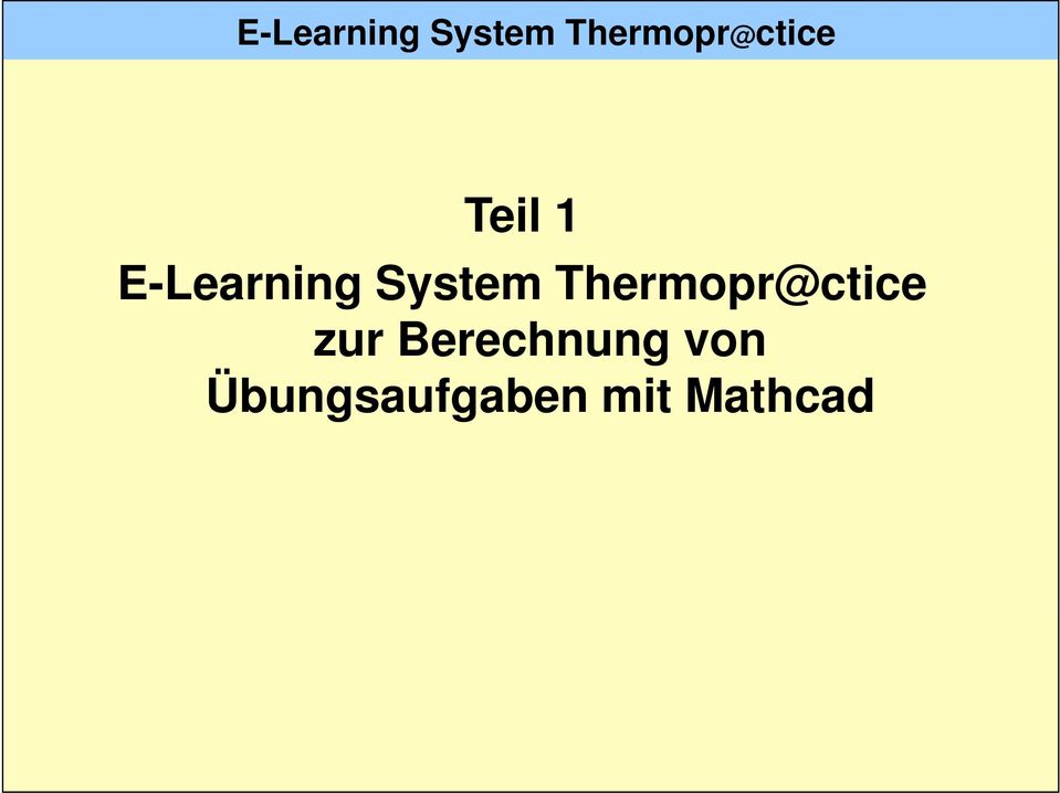 Thermopr@ctice zur Berechnung