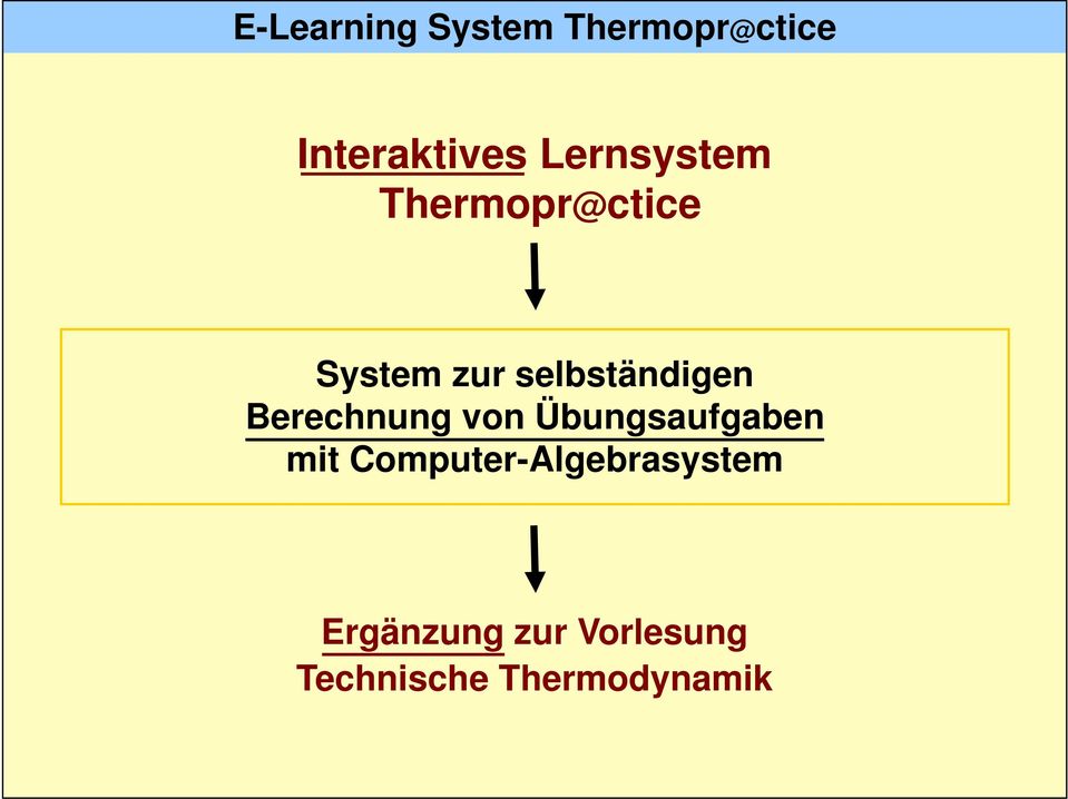 Berechnung von Übungsaufgaben mit