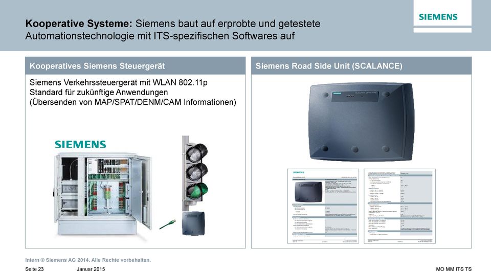 Steuergerät Siemens Road Side Unit (SCALANCE) Siemens Verkehrssteuergerät mit