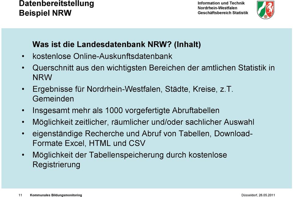 NRW Ergebnisse für, Stä
