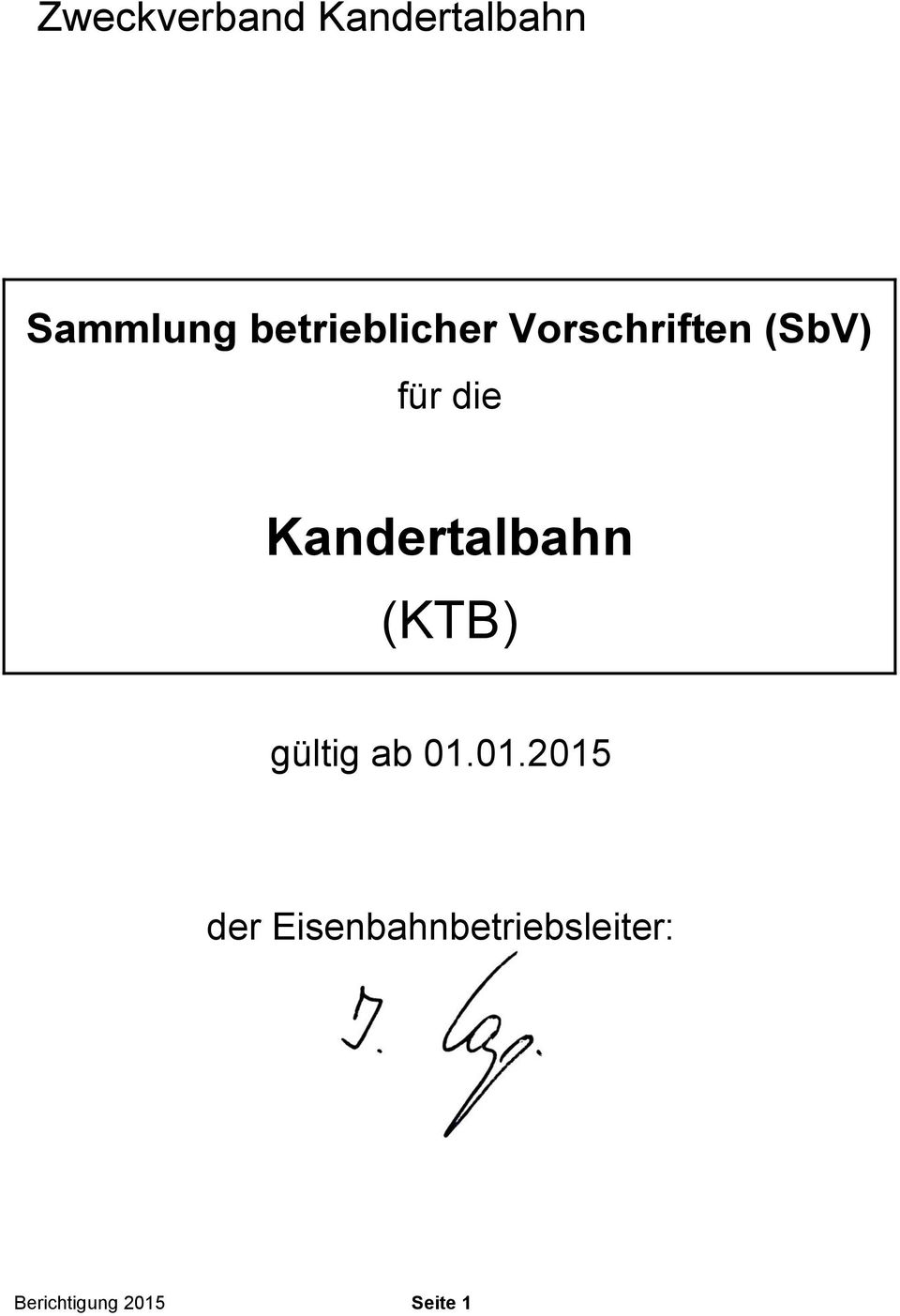 Kandertalbahn (KTB) gültig ab 01.