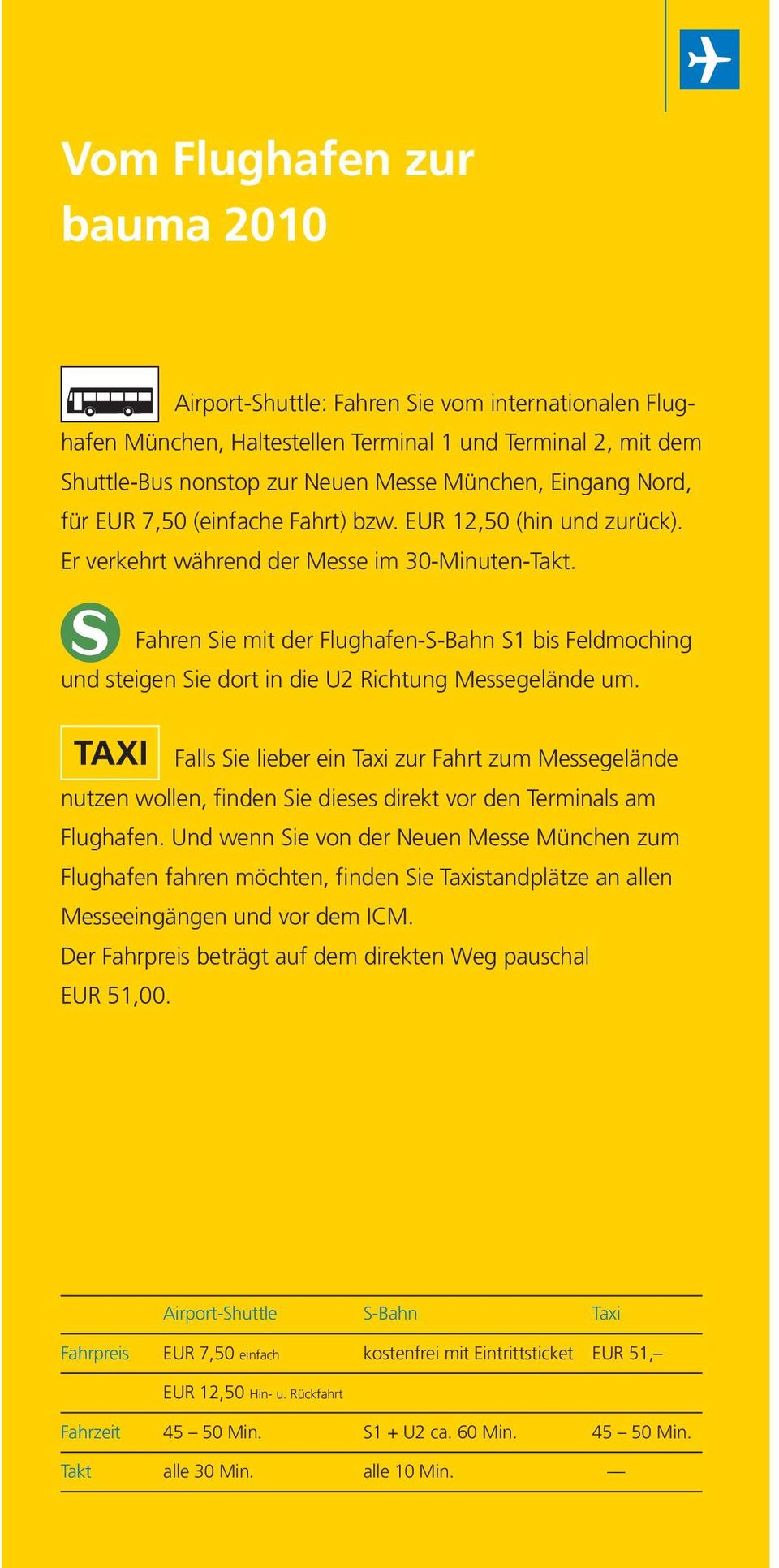 Fahren Sie mit der Flughafen-S-Bahn S1 bis Feldmoching und steigen Sie dort in die U2 Richtung essegelände um.
