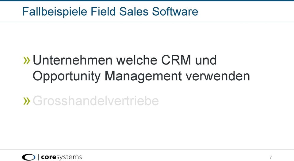 CRM und Opportunity