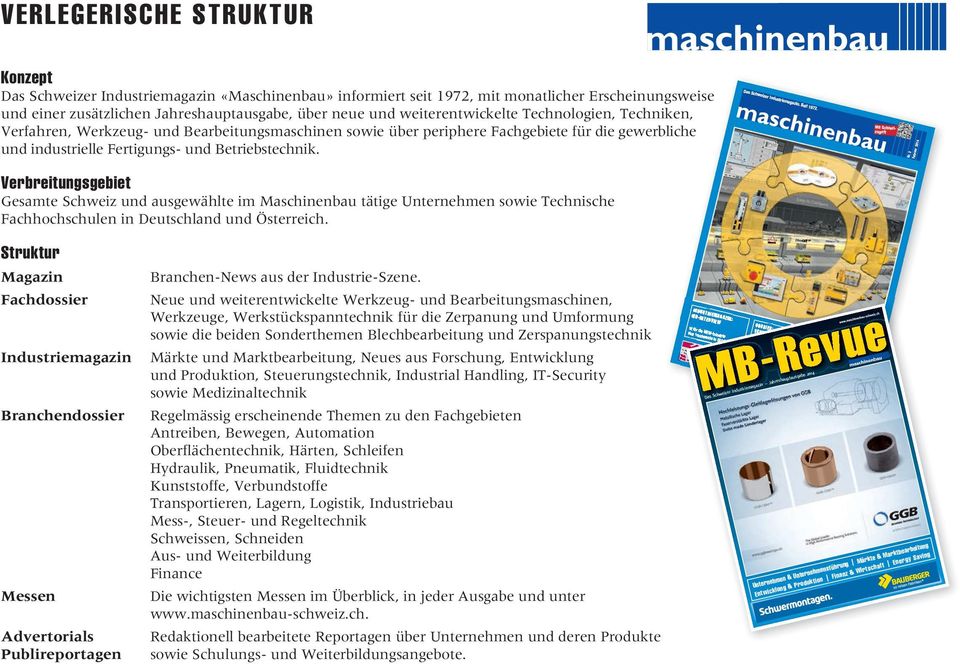 Das Schweizer Industriemagazin. Seit 1972. Mit Schnell- zugriff Nr.