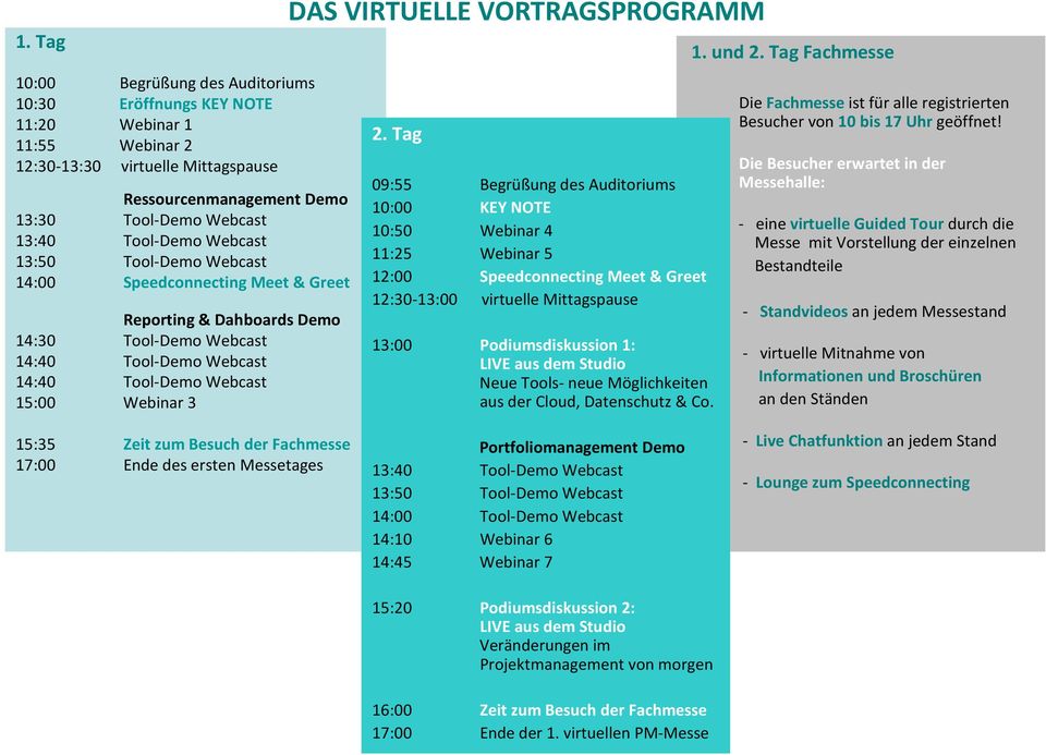 VORTRAGSPROGRAMM 2.