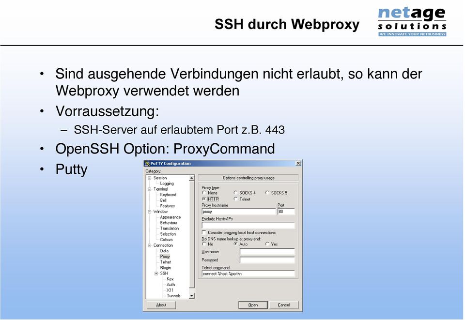 werden Vorraussetzung: SSH-Server auf erlaubtem