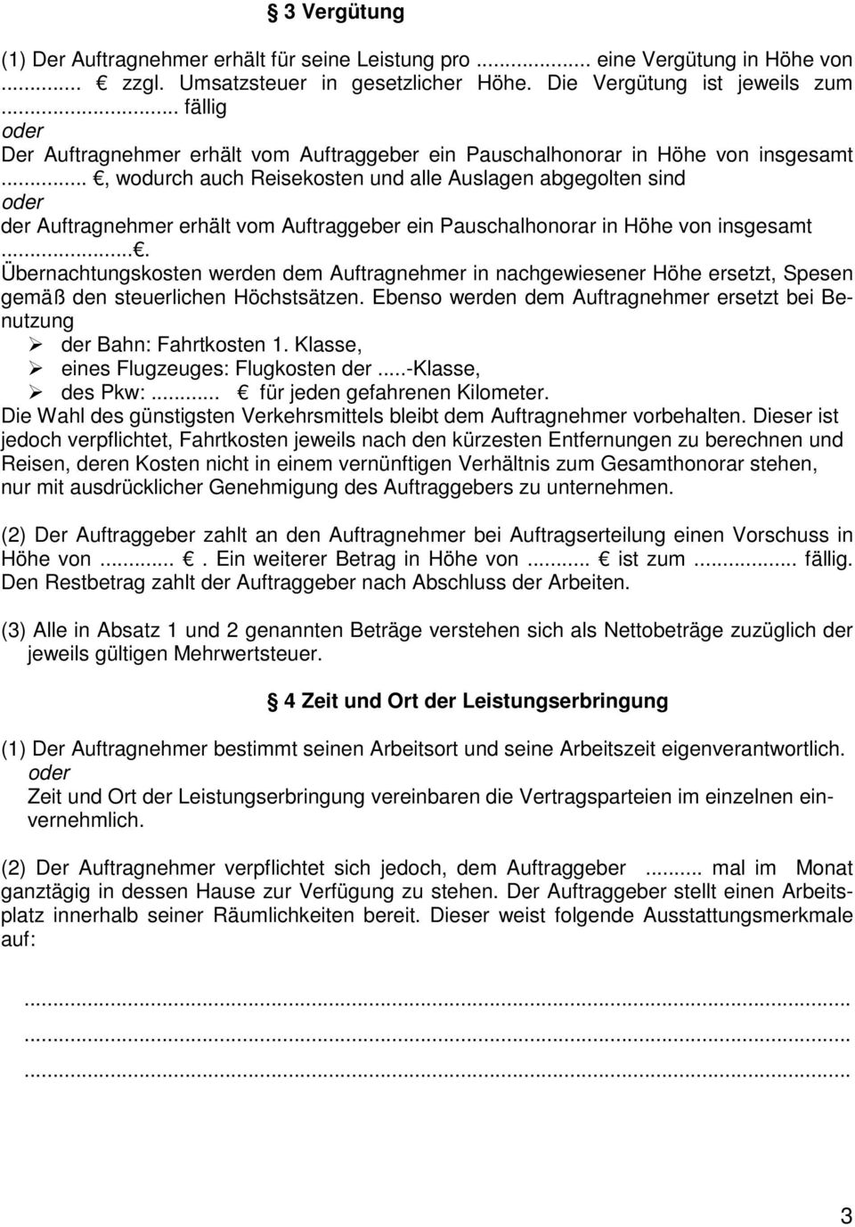 Muster Eines Beratervertrages Pdf Kostenfreier Download