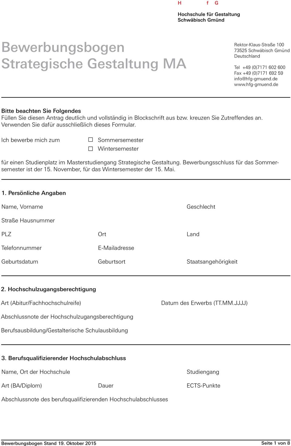 Bewerbungsbogen Strategische Gestaltung Ma Pdf Kostenfreier Download
