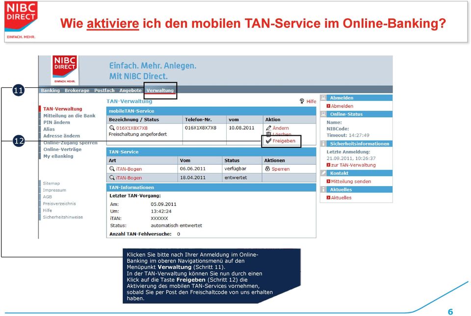 Menüpunkt Verwaltung (Schritt 11).