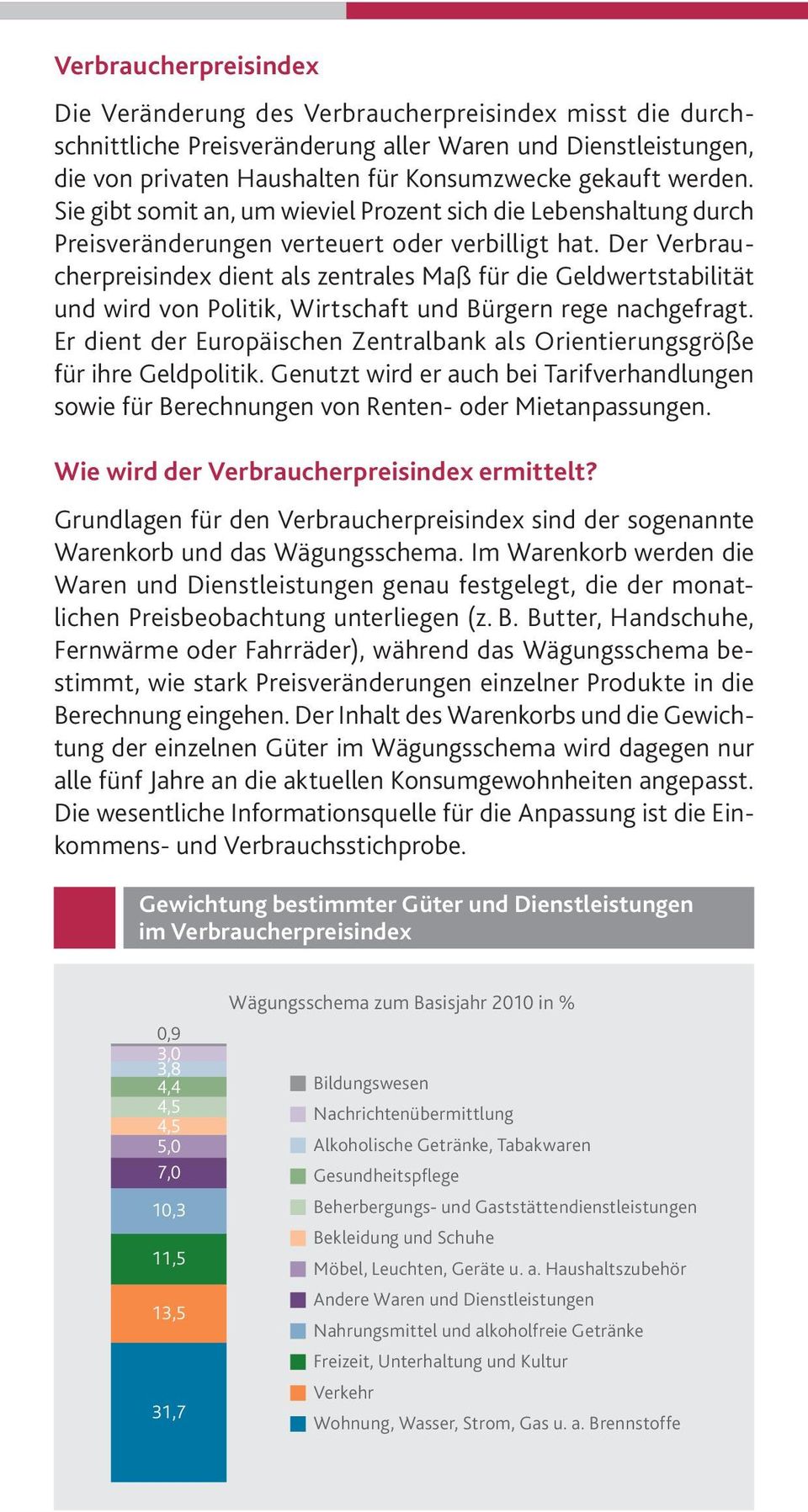 Der Verbraucherpreisindex dient als zentrales Maß für die Geldwertstabilität und wird von Politik, Wirtschaft und Bürgern rege nachgefragt.