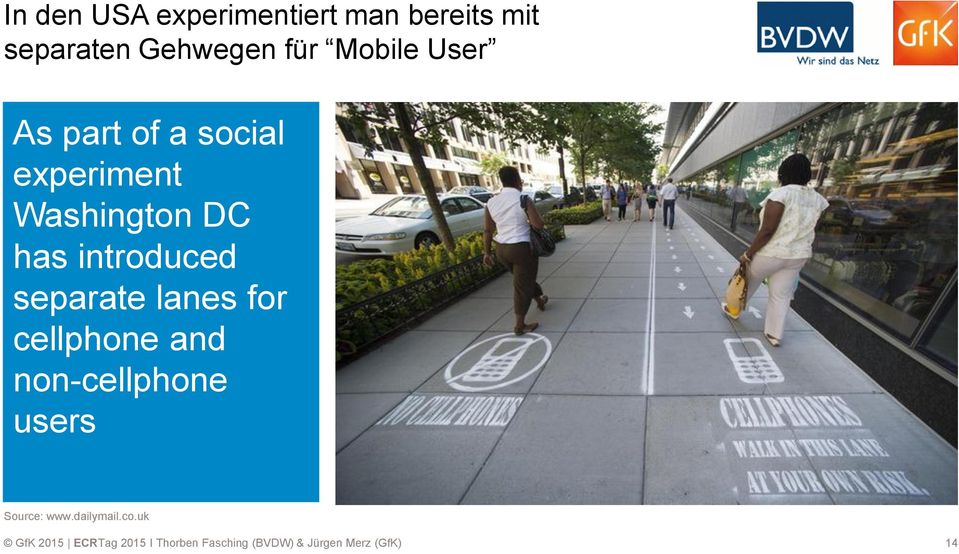 experiment Washington DC has introduced separate lanes