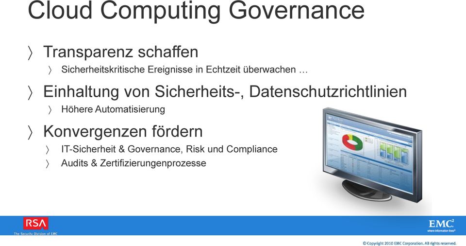 Datenschutzrichtlinien Höhere Automatisierung Konvergenzen fördern