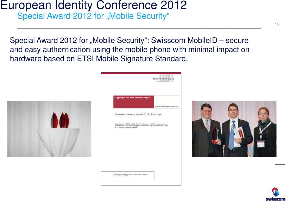 MobileID secure and easy authentication using the mobile phone