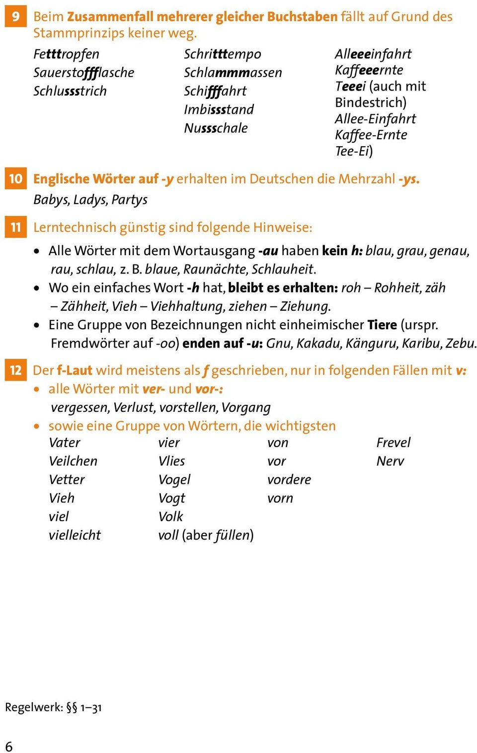 Tee-Ei) Englische Wörter auf -y erhalten im Deutschen die Mehrzahl -ys.