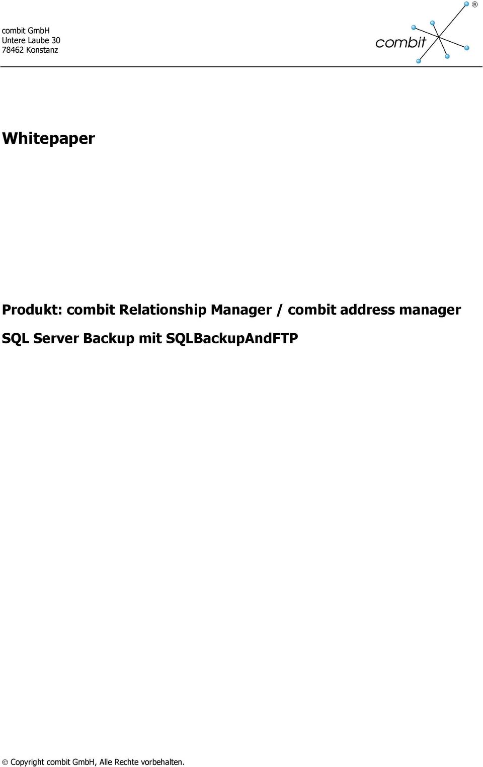 Relationship Manager / combit address