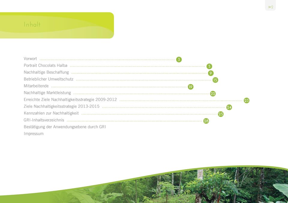 Nachhaltigkeitsstrategie 2009-2012 23 Ziele Nachhaltigkeitsstrategie 2013-2015 24