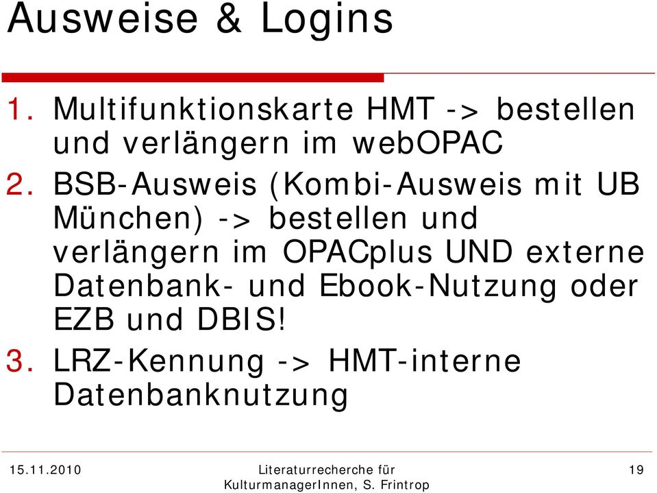 BSB-Ausweis (Kombi-Ausweis mit UB München) -> bestellen und