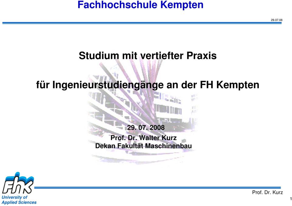 Ingenieurstudiengänge an der FH Kempten