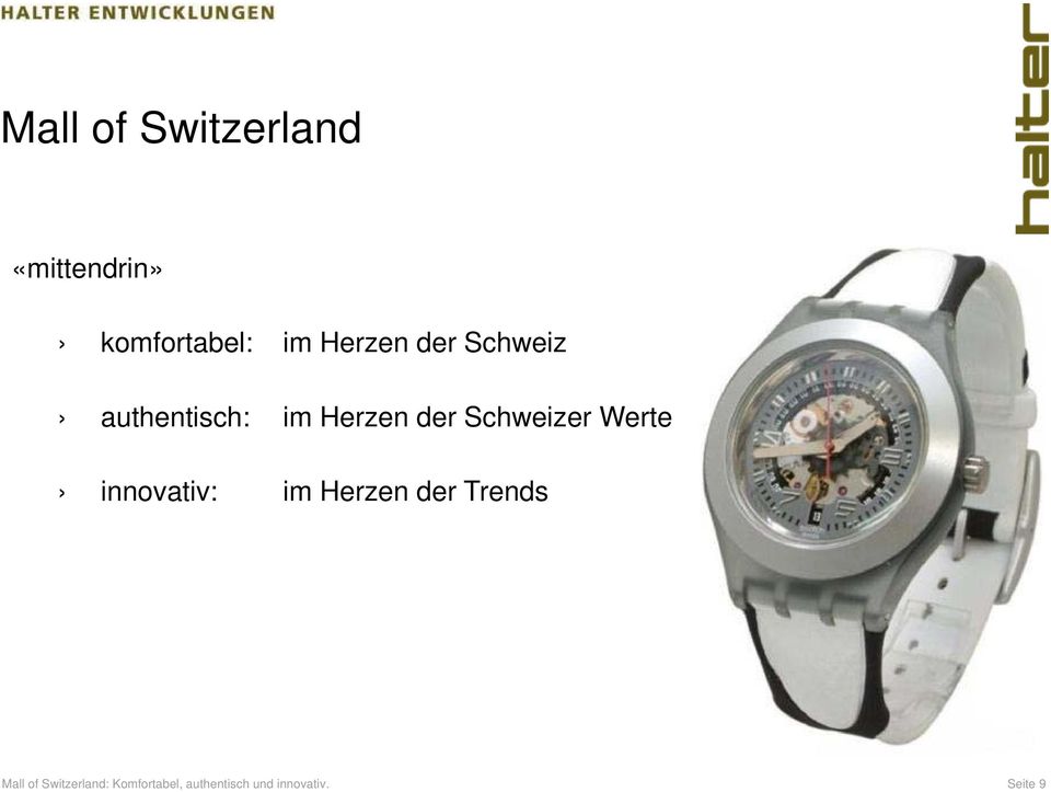 Schweizer Werte innovativ: im Herzen der Trends Mall
