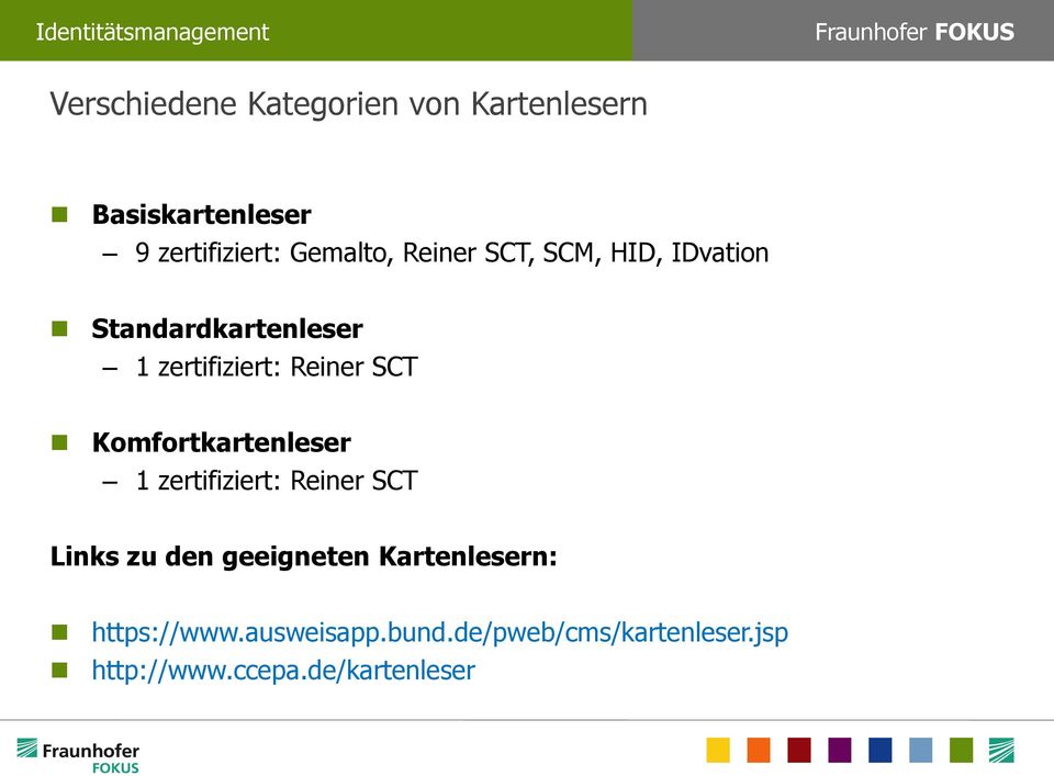 Komfortkartenleser 1 zertifiziert: Reiner SCT Links zu den geeigneten