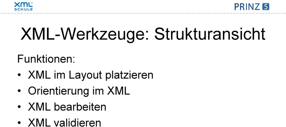 XML im Layout platzieren
