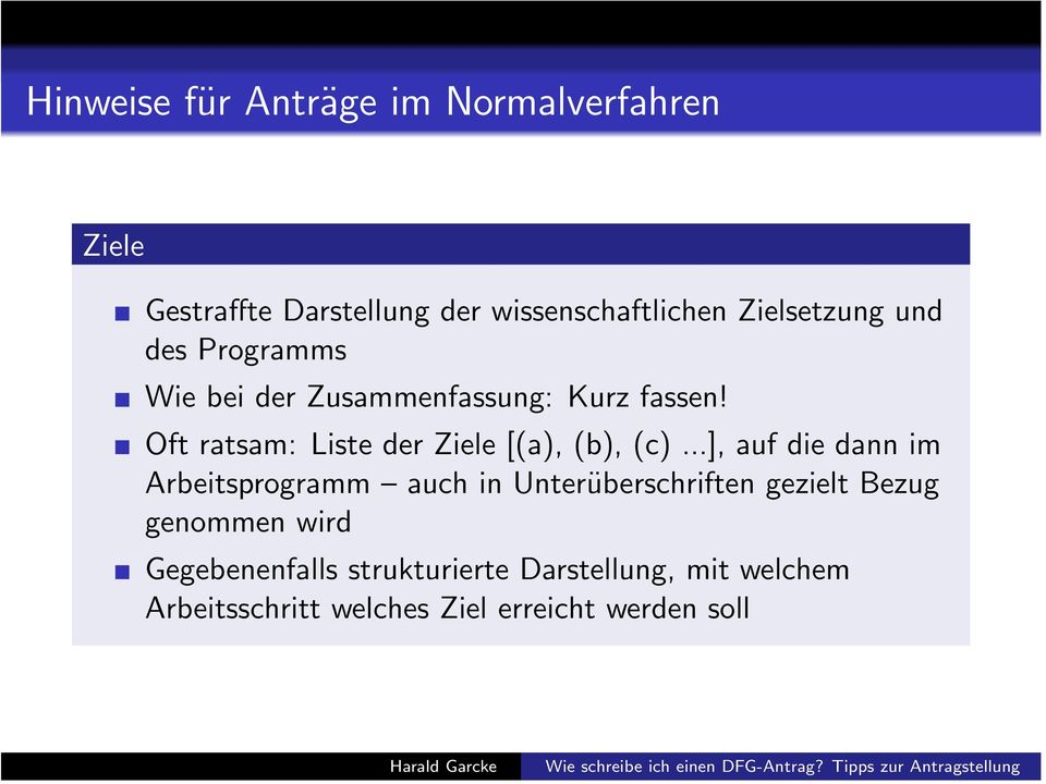 ..], auf die dann im Arbeitsprogramm auch in Unterüberschriften gezielt Bezug genommen