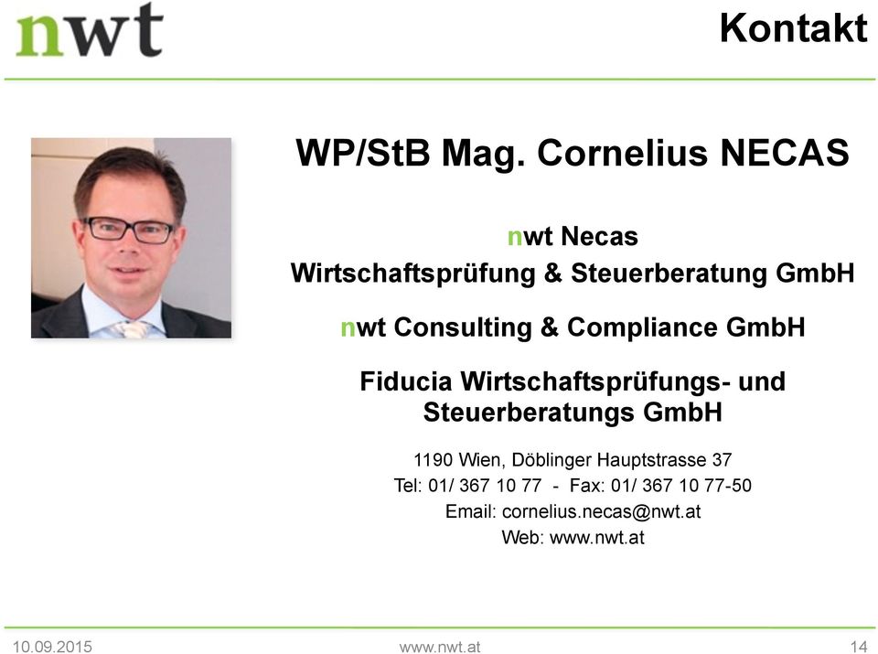 nwt Consulting & Compliance GmbH!