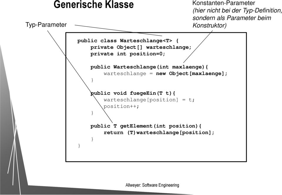 position=0; public Warteschlange(int maxlaenge){ warteschlange = new Object[maxlaenge]; } public void