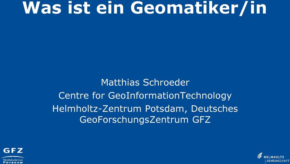 GeoInformationTechnology