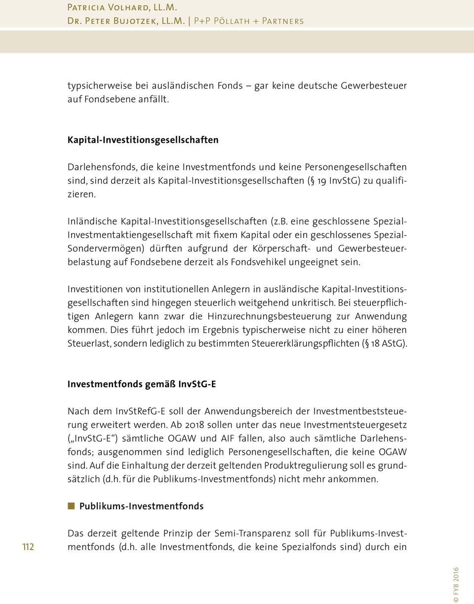 Inländische Kapital-Investitionsgesellschaften (z.b.
