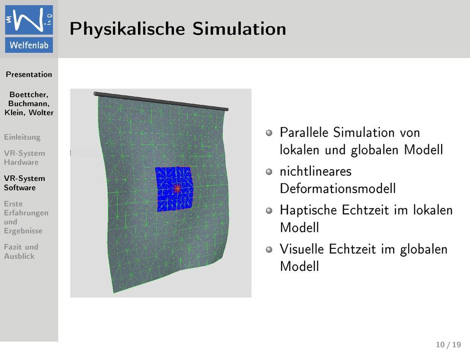 nichtlineares Deformationsmodell Haptische