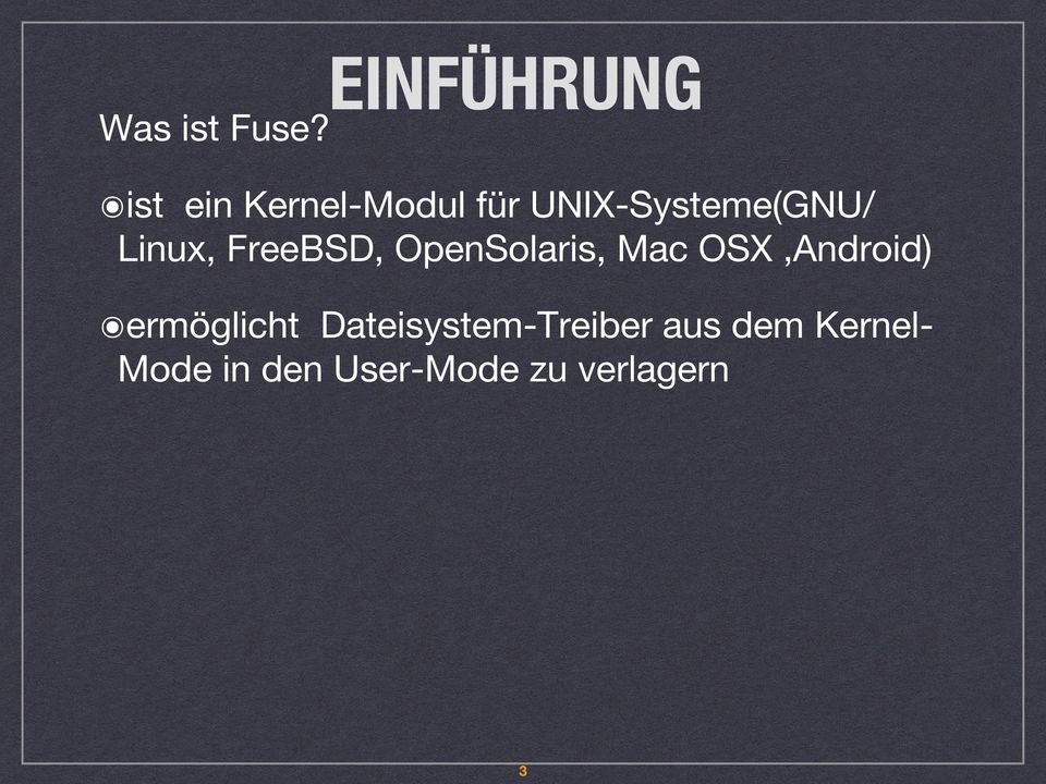 Linux, FreeBSD, OpenSolaris, Mac OSX,Android)