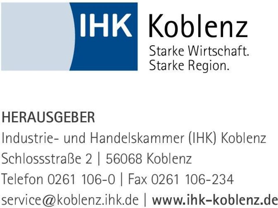 Koblenz Schlossstraße 2 56068 Koblenz Telefon 0261