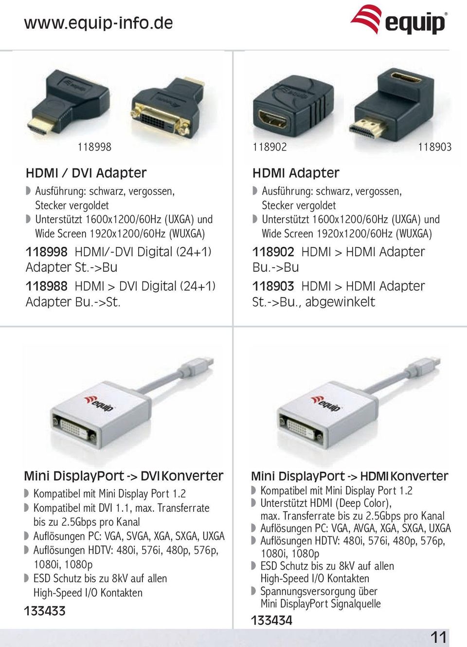 Adapter St.->Bu 118988 HDMI > DVI Digital (24+1) Adapter Bu.->St.