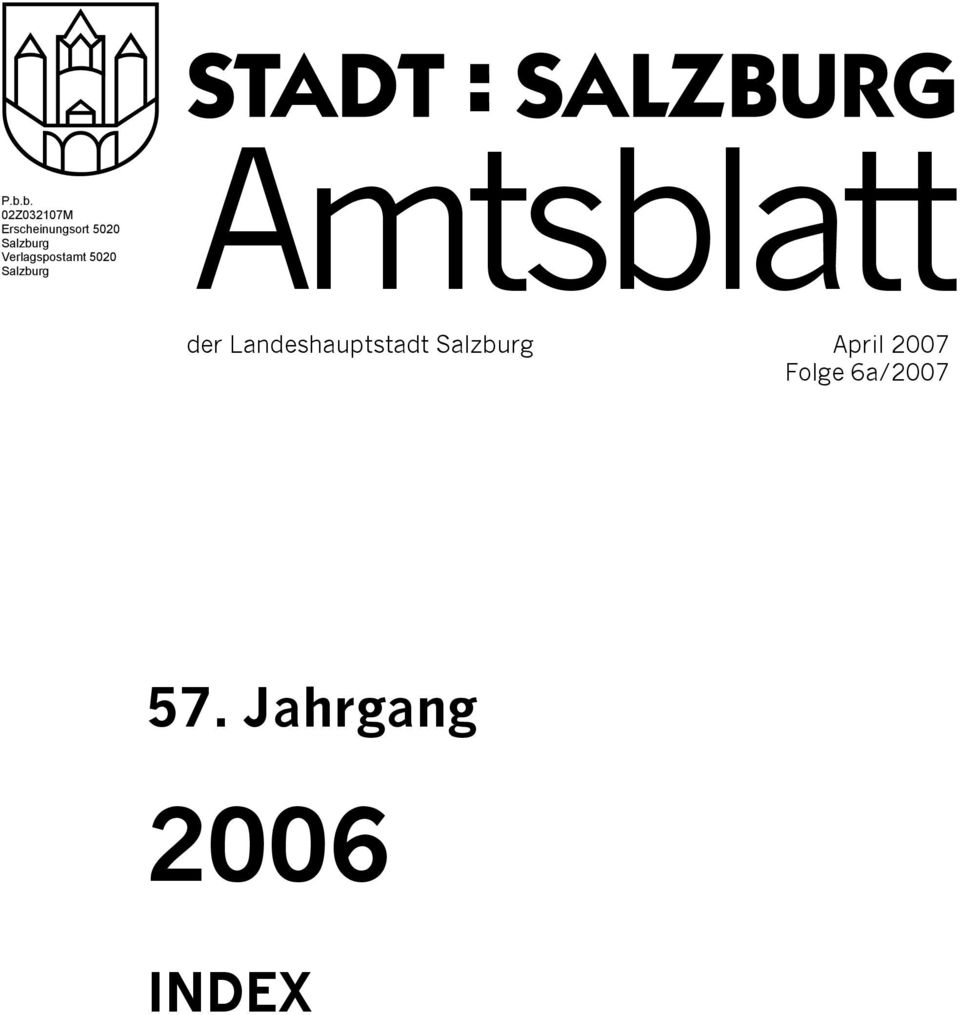 Amtsblatt der Landeshauptstadt Salzburg