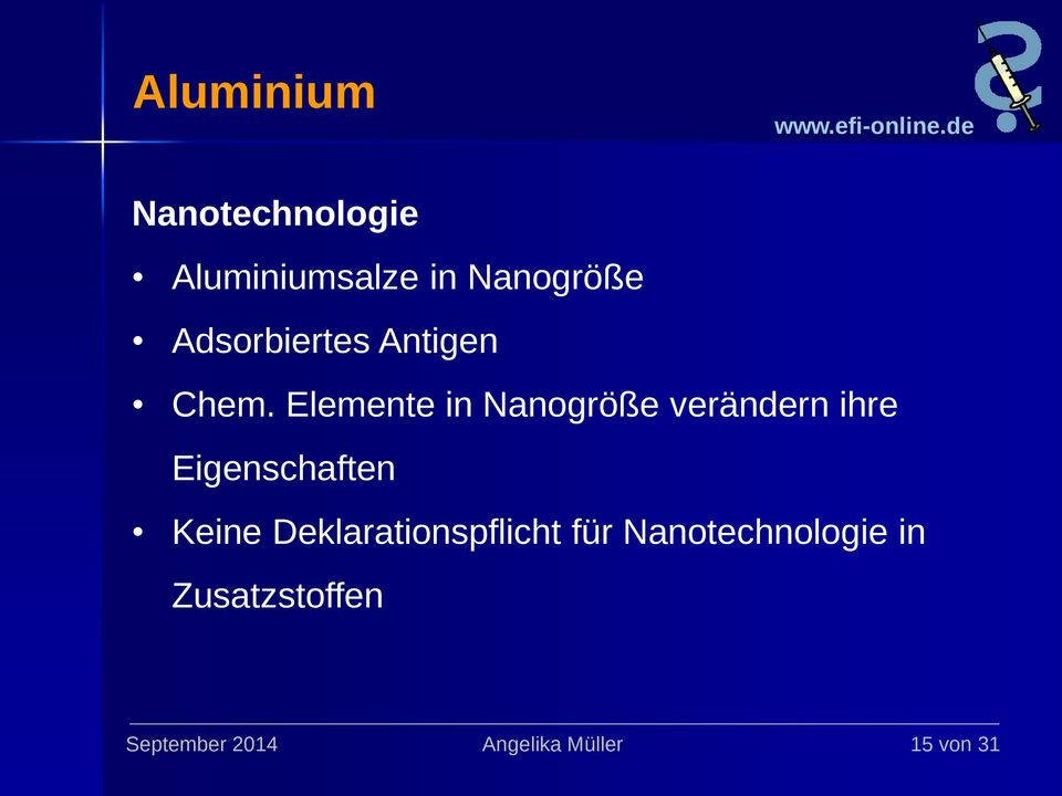 Elemente in Nanogröße verändern ihre Eigenschaften Keine