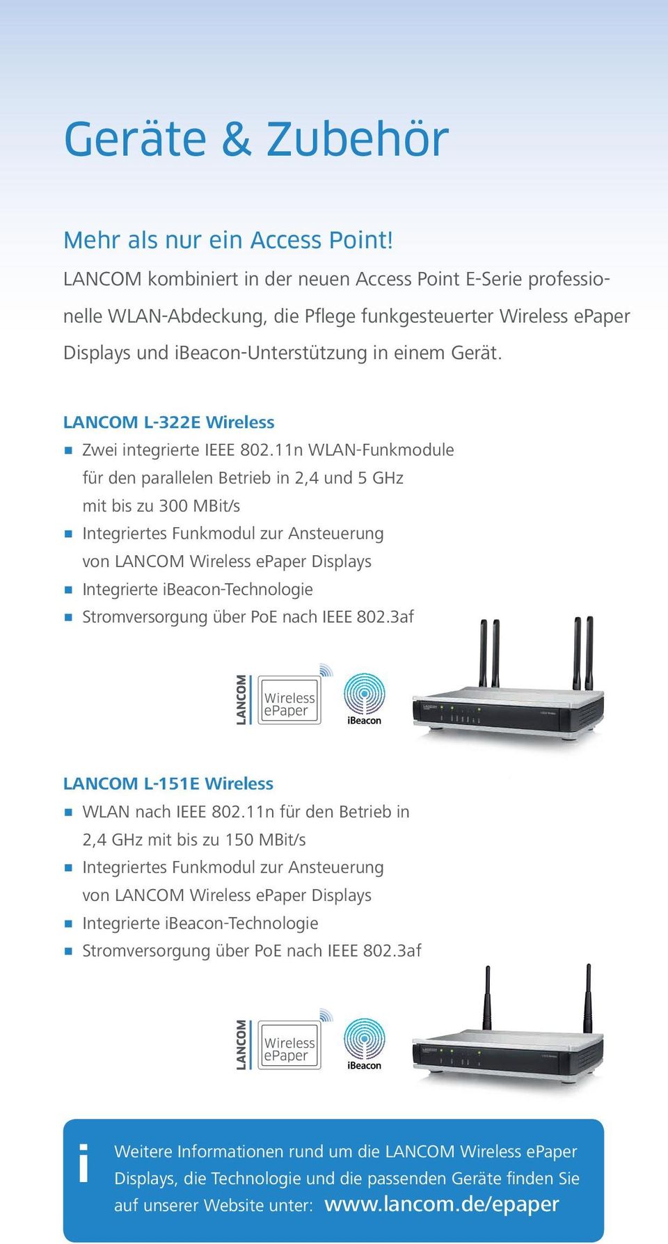 LANCOM L-322E Wireless 1 Zwei integrierte IEEE 802.