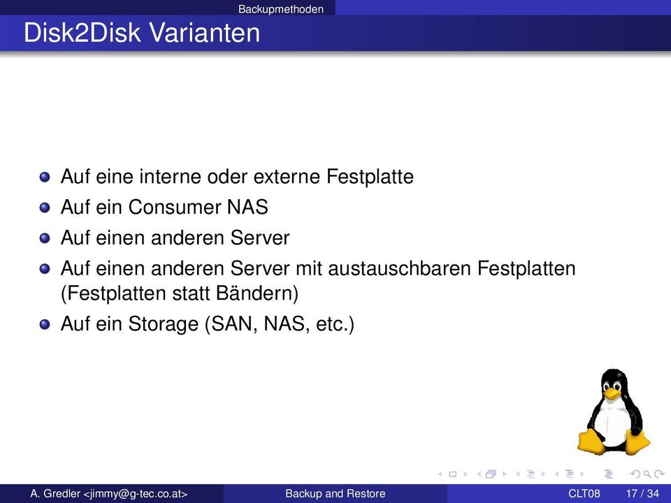 austauschbaren Festplatten (Festplatten statt Bändern) Auf ein Storage