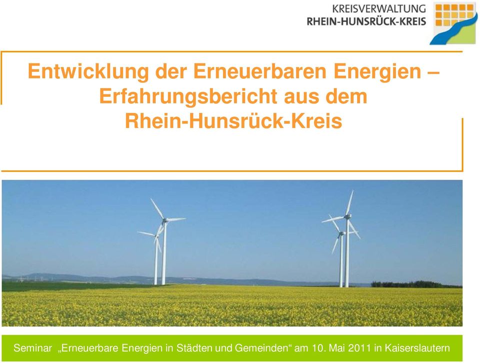 Rhein-Hunsrück-Kreis Seminar Erneuerbare