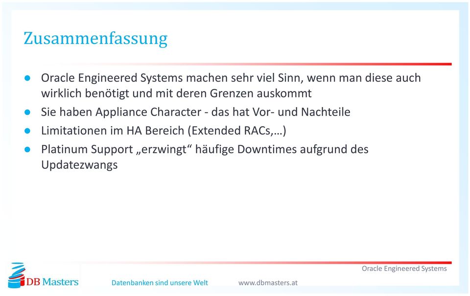 Appliance Character-das hat Vor-und Nachteile Limitationen im HA Bereich