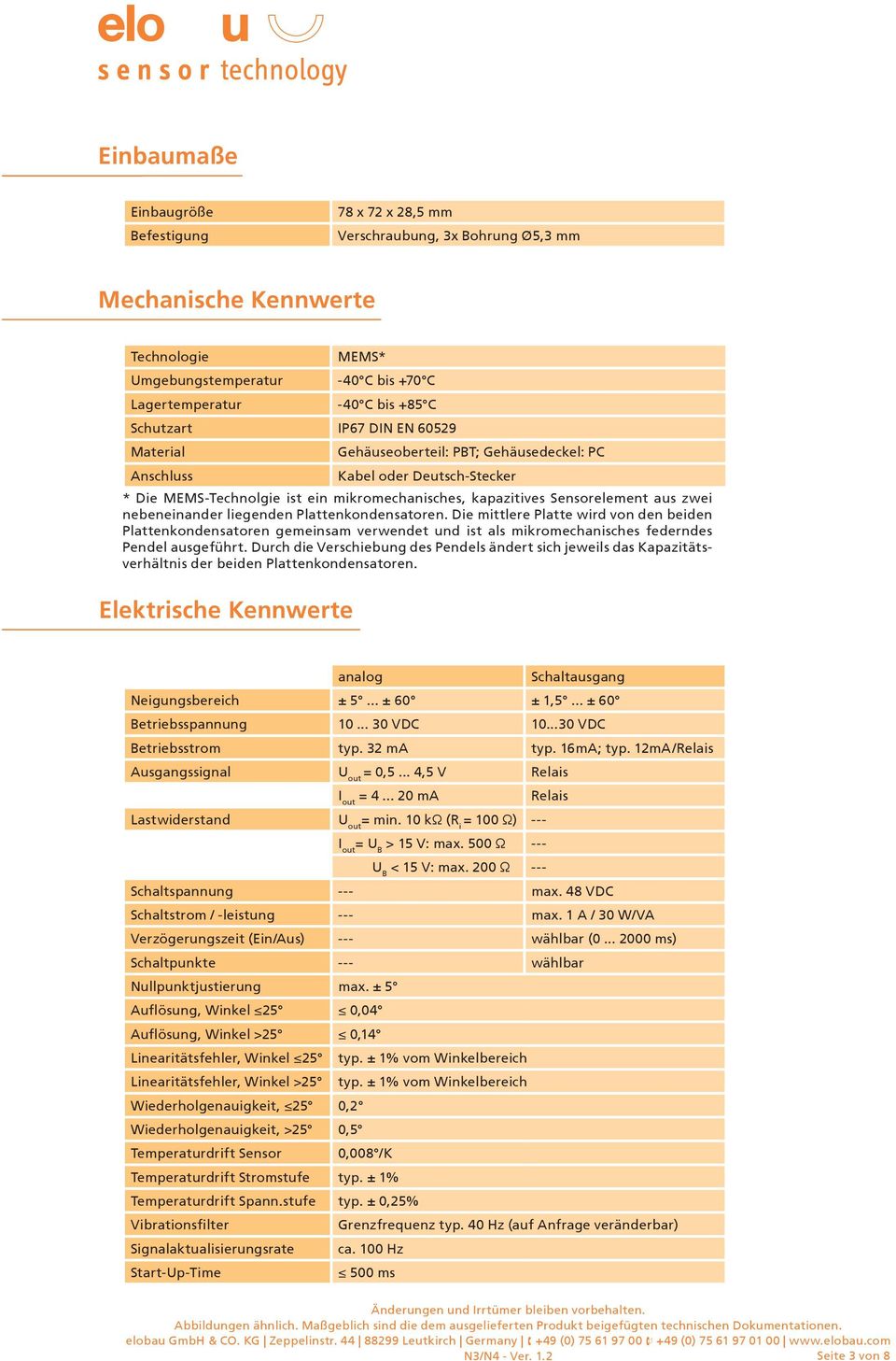 Sensorelement aus zwei nebeneinander liegenden Plattenkondensatoren.