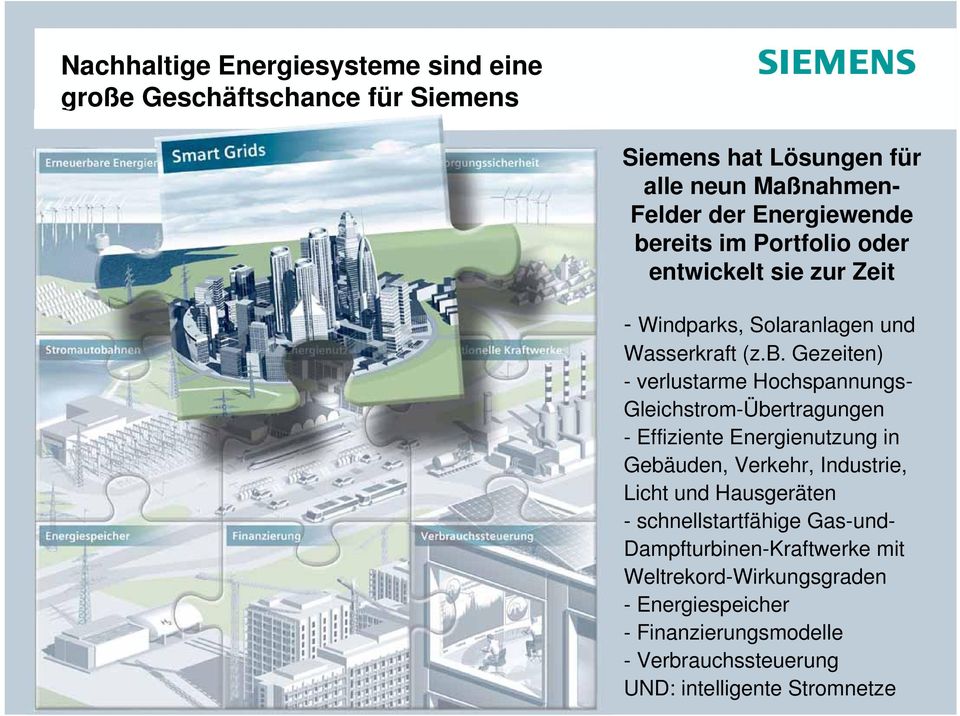 Gleichstrom-Übertragungen - Effiziente Energienutzung in Gebäuden, Verkehr, Industrie, Licht und Hausgeräten - schnellstartfähige Gas-und-
