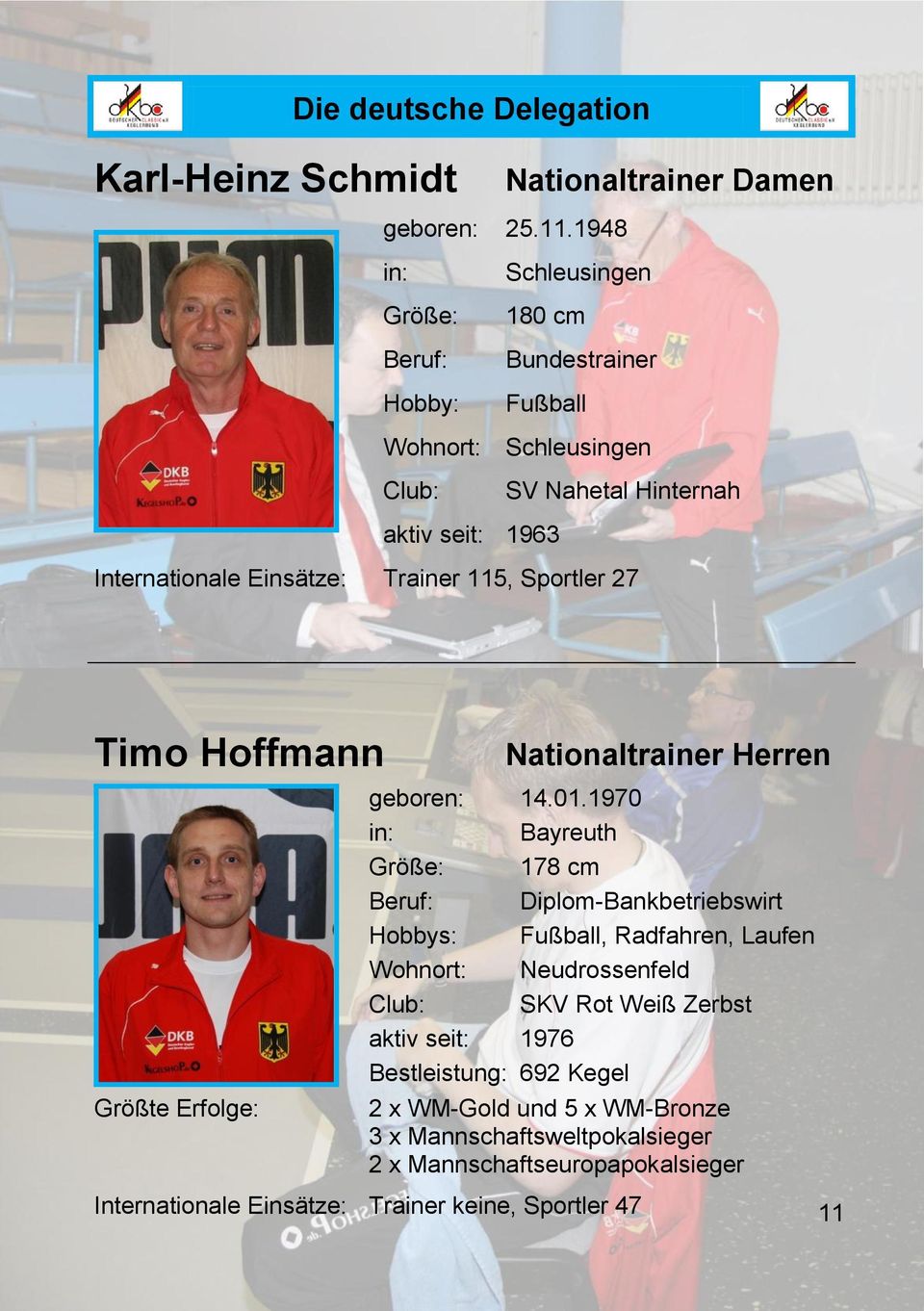 115, Sportler 27 Timo Hoffmann Größte Erfolge Nationaltrainer Herren geboren 14.01.