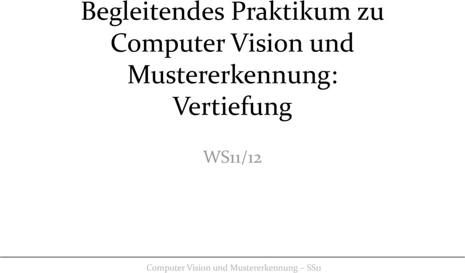 Computer Vision und