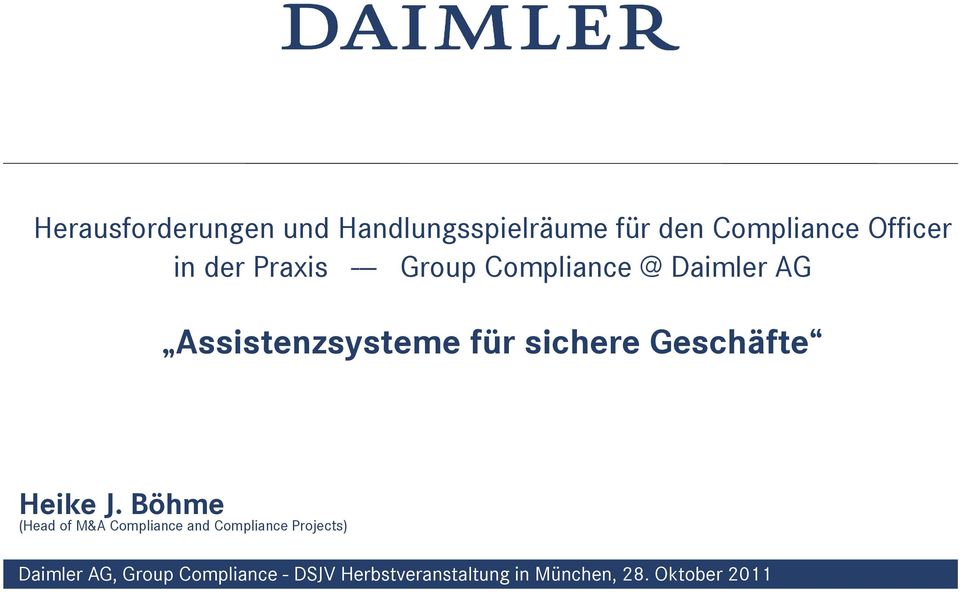 Daimler AG Assistenzsysteme für sichere Geschäfte Heike
