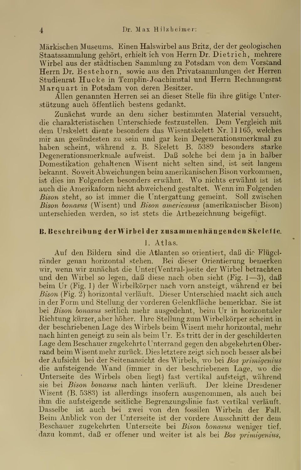 Bestehorn, sowie aus den Privatsammlungen der Herren Studienrat Hucke in Templin- Joachimstal und Herrn Rechnungsrat Marquart in Potsdam von deren Besitzer.