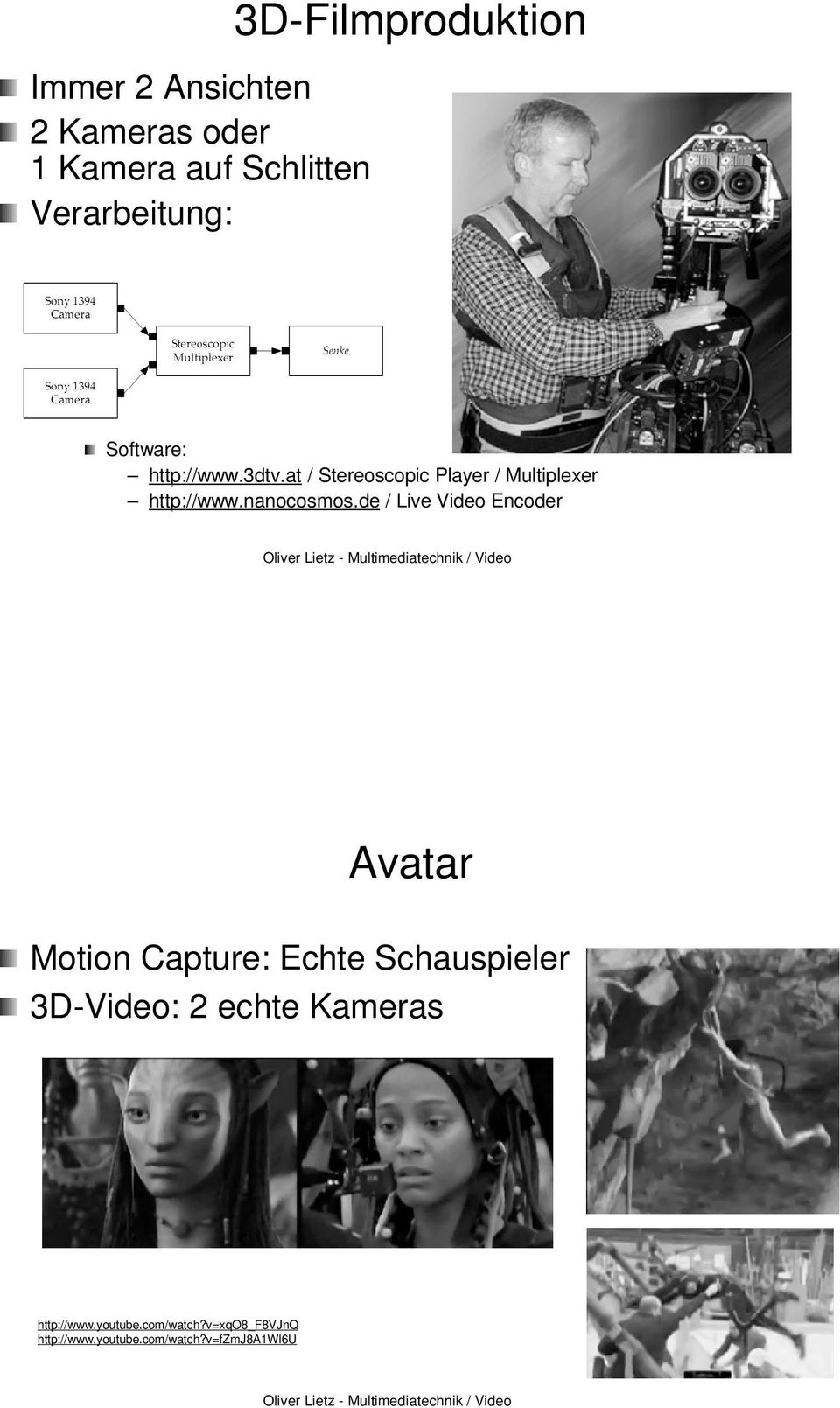 de / Live Video Encoder Avatar Motion Capture: : Echte Schauspieler 3D-Video: 2 echte