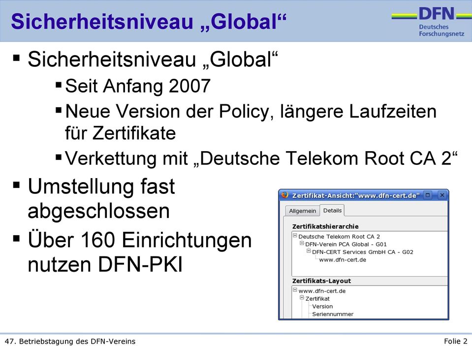 Verkettung mit Deutsche Telekom Root CA 2 Umstellung fast