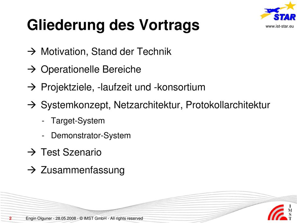 -konsortium Systemkonzept, Netzarchitektur,