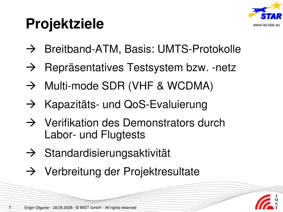 -netz Multi-mode SDR (VHF & WCDMA) Kapazitäts- und QoS-Evaluierung